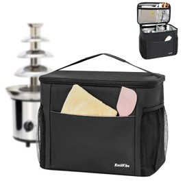 Chocolate Fountain Machine Storage Bag, Compatible with Nostalgia 3/4-Tier Electric Chocolate Fondue Fountain Machine, Insulated Organizer with Adjustable Dividers for Fondue, Gifts Ideas (Bag Only)