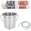 Enema Bucket Kit Stainless Steel Reusable Home Colon Cleansing Bucket