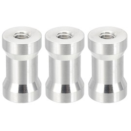 PATIKIL Camera Spigot Screws Converter 1/4" to 1/4" Female to Female, 3 Pack Tripod Screw Adapter Spigot Stud for Light Stand Hot Shoe Cold Shoe Adapter Ball Head Flash, Silver
