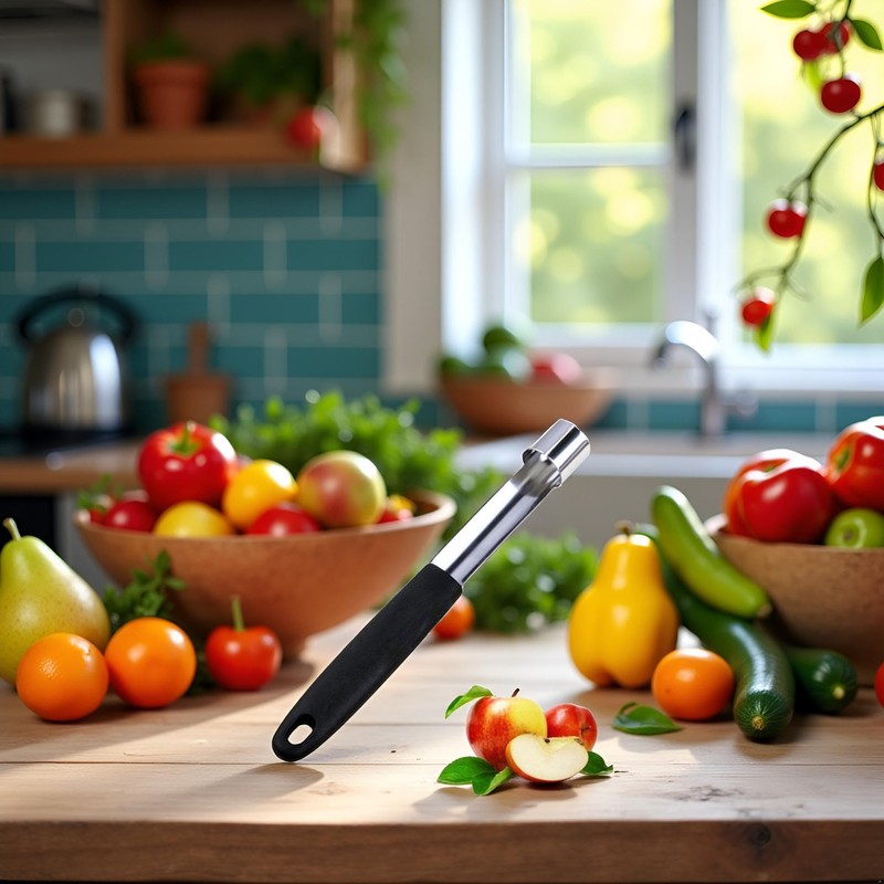 1Pc Black Stainless Steel Core Seed Remover Fruit Apple Pear