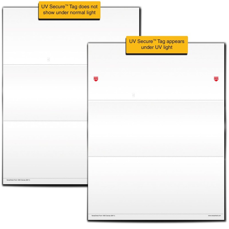 ValueChex UV Secure Check Paper- Blank Check Stock - Business