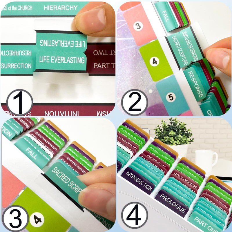  Index Tabs for Catechism of The Catholic Church, Color