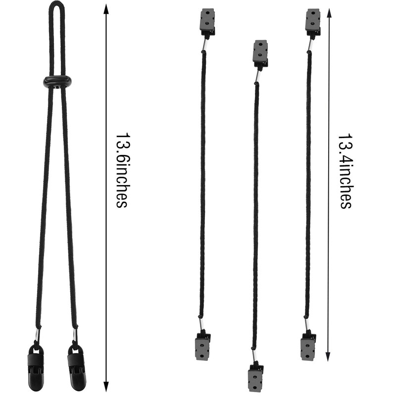 Black Adjustable Hat Strap Clips Windproof Clips Cap Retainers Anti-Lost