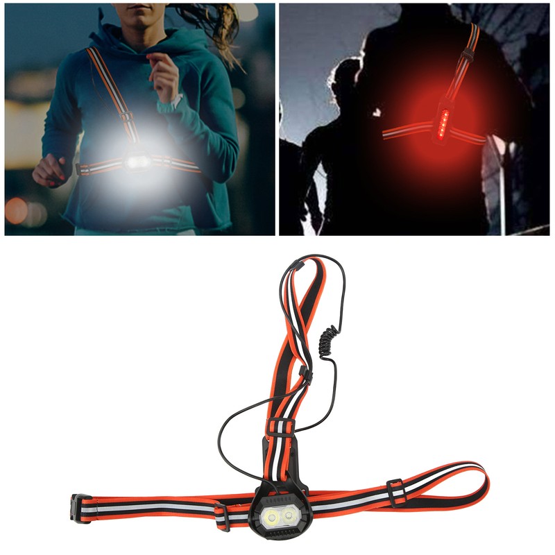 Chest Running Light USB Rechargeable Reflective LED Night Running Lamps