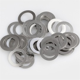 KALESYUJIN-40PCS(M3-M12) S:0.1-10pcs/0.2-10pcs/0.3-10pcs/0.5-10pcs DIN988 Metal Shim Washers Stainless Steel Ultrathin Gasket Thin Flat Washer (5 * 7)