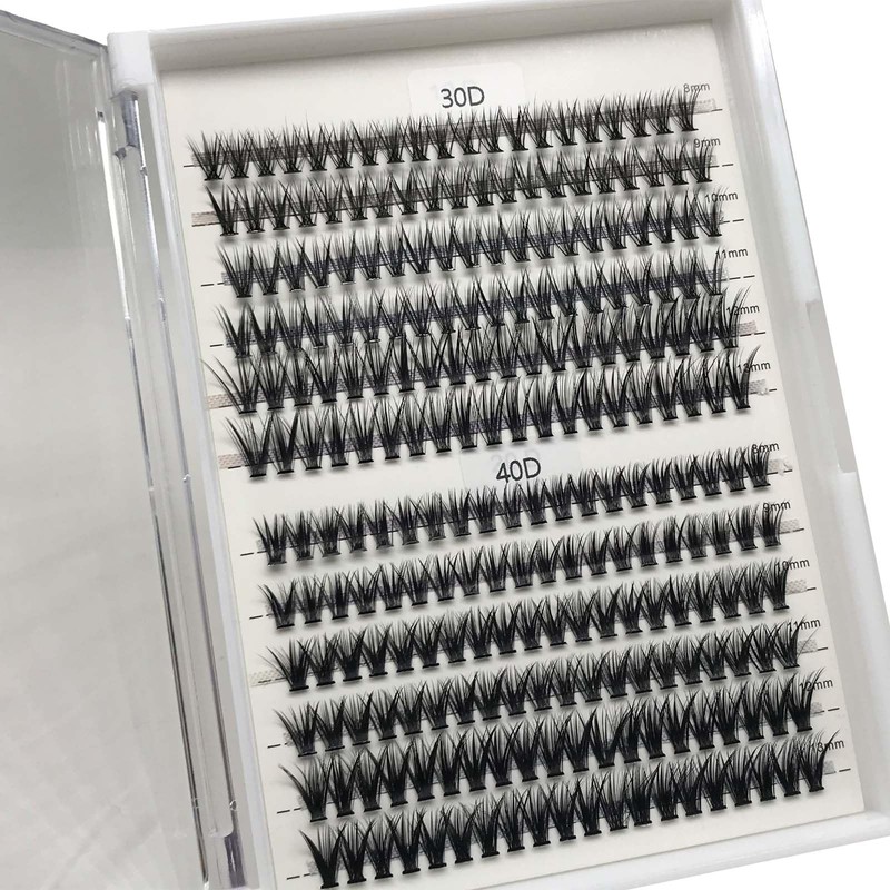False Eyelashes 240pcs Mixed Tray 30&40D C Curl, Stunning &