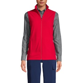 Lands' End Womens Thermacheck 100 Fleece Vest Rich Red Regular X-Large