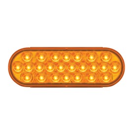 GG Grand General 76470 Amber/Amber LED Strobe Light (1 Oval Pearl Lens, 9~36V)