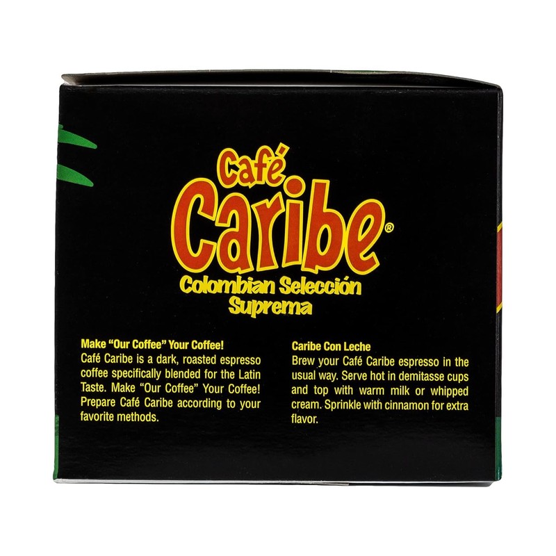 Cafe Caribe 100% Colombian Coffee Pods, Dark Roast Single-Serve Coffee
