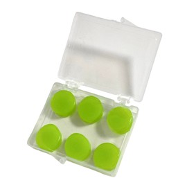 Clip wan High Performance Ear Plugs for Sleeping, Swimming, Shower, Concentration, Sound Insulation, Snoring, Soft Ear Plugs, Noise Reduction, Soft Gummy Type, Excellent Fit (3 Pairs Green)