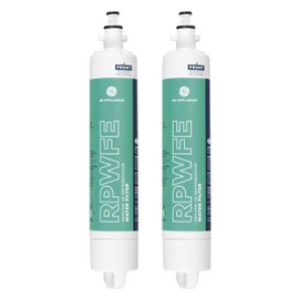 GE RPWFE Refrigerator Water Filter, Genuine Replacement Filter, Certified to Reduce Lead, Sulfur, and 50+ Other Impurities, Replace Every 6 Months for Best Results, Pack of 2