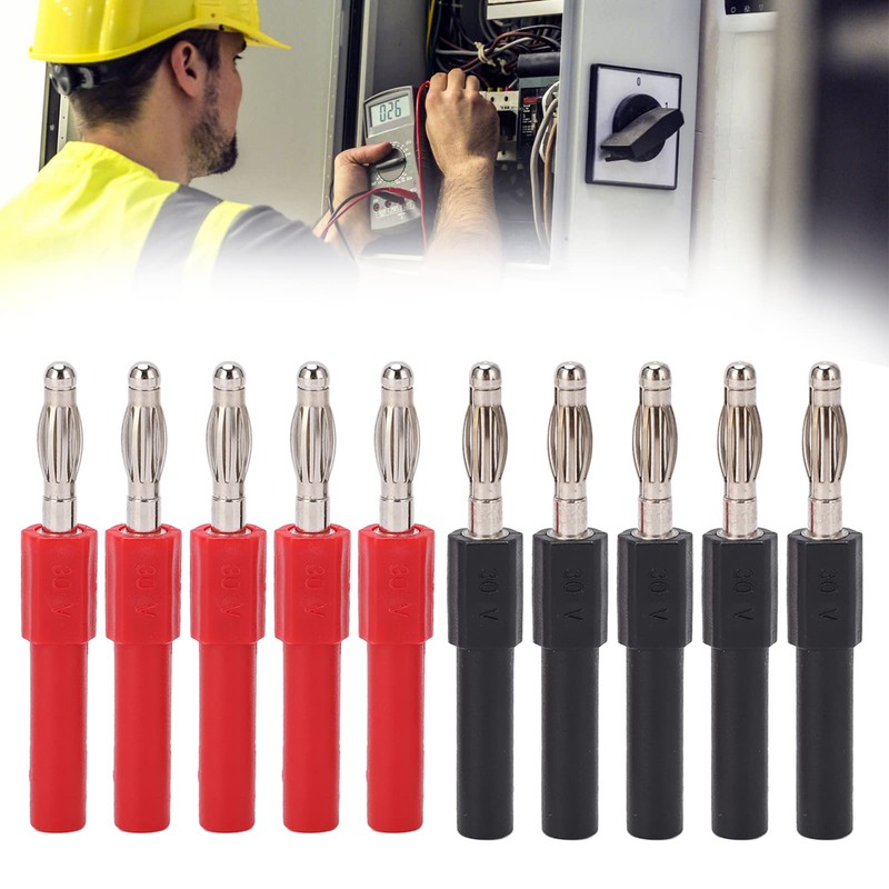 5Set J.20012 Banana Plug Connector 4mm Male to 2mm Female