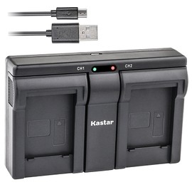 Kastar USB Dual Charger for GoPro ASBBA-001 Battery and Gopro Fusion 360-Degree Action Camera