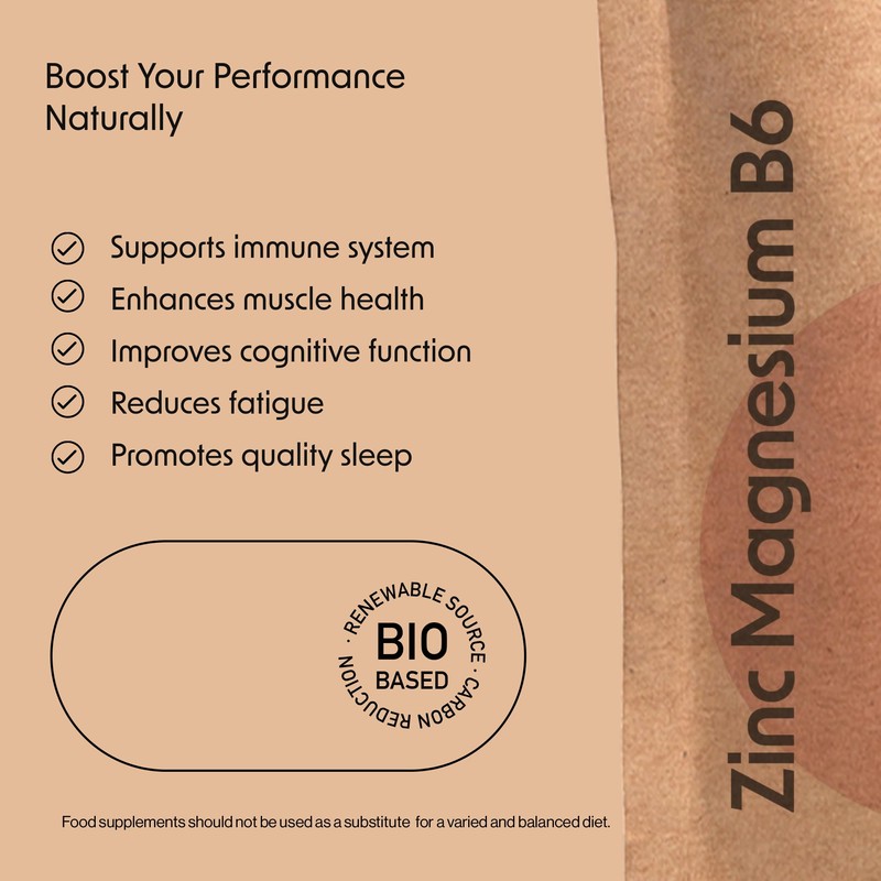 1200mg Zinc Magnesium Vitamin B6-120 Tablets - Muscle Recovery &