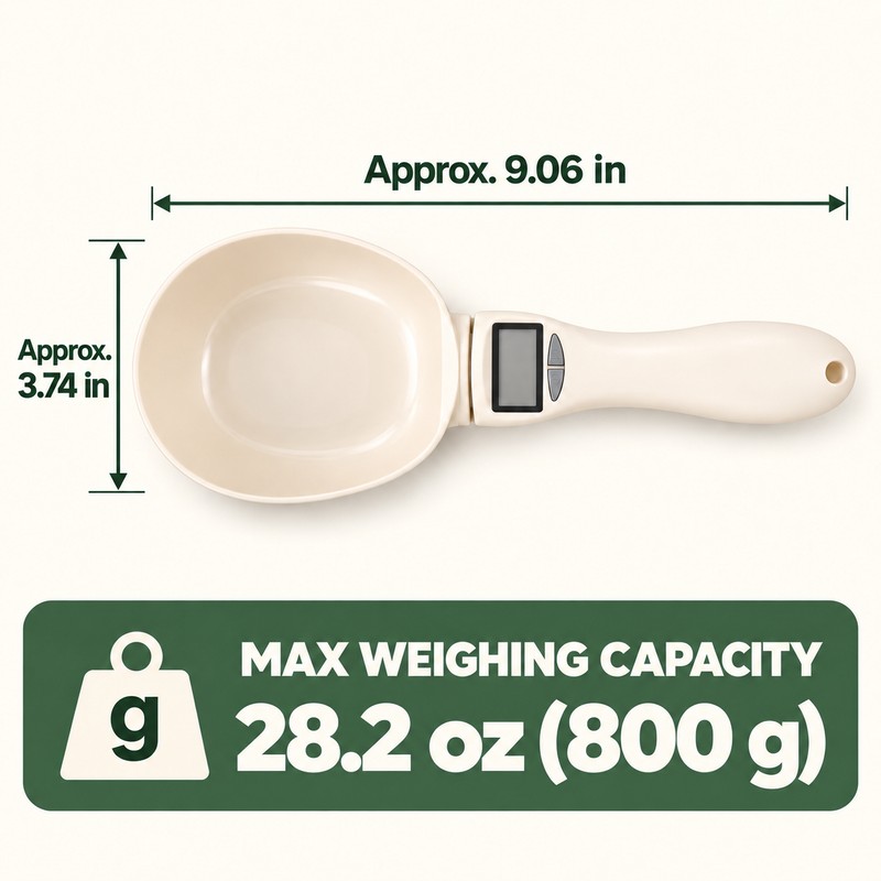 Digital Food Measuring Spoon Scale with LED Display 28.2 oz