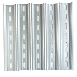 International Connector T&G 5 Pieces DIN Rail Slotted Aluminum RoHS 35mm Wide 7.5mm High (7")