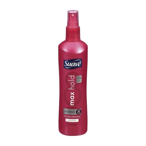 Suave Max Hold Non Aerosol Hairpsray Unscented 11 oz (Pack of 3)