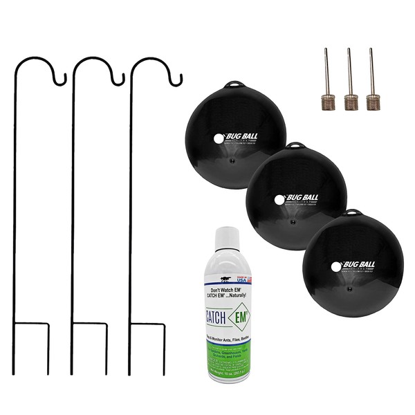 Bug Ball Premium Kit, 3 Pack- Odorless Eco-Friendly Biting Fly