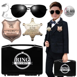 CHIMUYU Ring Security Wedding Ring Bearer Gifts Suitcase Box Set