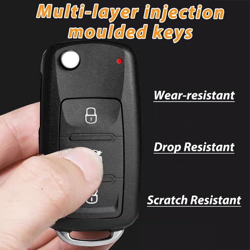 PNOOFR Car Key Casing, 3 Button Folding Car Remote Key,