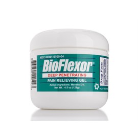 BioFlexor Deep Penetrating Gel 4.5oz, Temporarily relieves The Minor Aches and Pains associated with Simple backache, Arthritis,strains, Bruises, and sprains