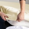 DecoKing Fitted Sheet Double Cotton Jersey Boxspring, Amber Collection, 120x200-140x200