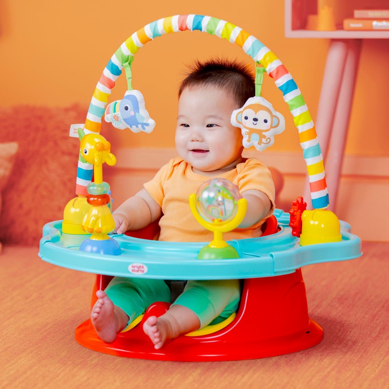 Bright Starts 3-in-1 SuperSeat Playful Paradise, Baby Activity Seat with