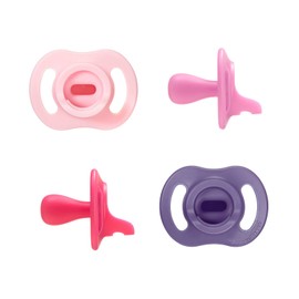 Tommee Tippee Ultra-Light StayPut Pacifier, One-Piece Silicone Design, 18-36m, 4 Pack