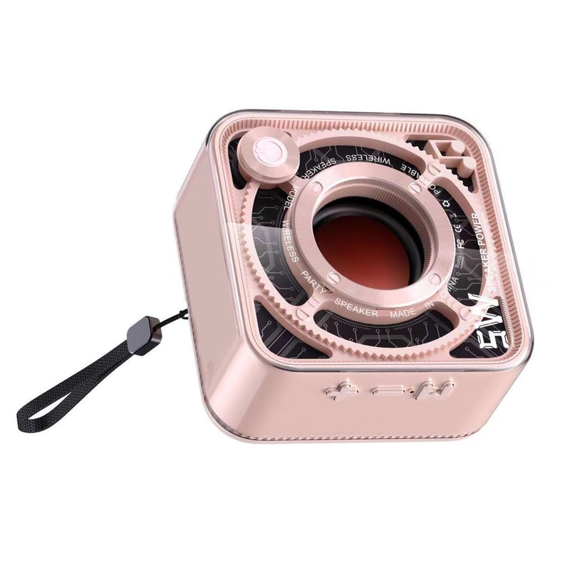 Portable Wireless Bluetooth Speaker 5W Transparent Mechanical Armor Style Small