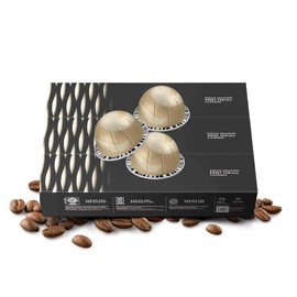 Coffee Capsules Variety Pack: 30x Vertuo Vanilla Coffee Pod (Vertuo Pods) │ Bundled with Barista Gifts │Donny & Dev - 16x Stencils Latte Art Decor