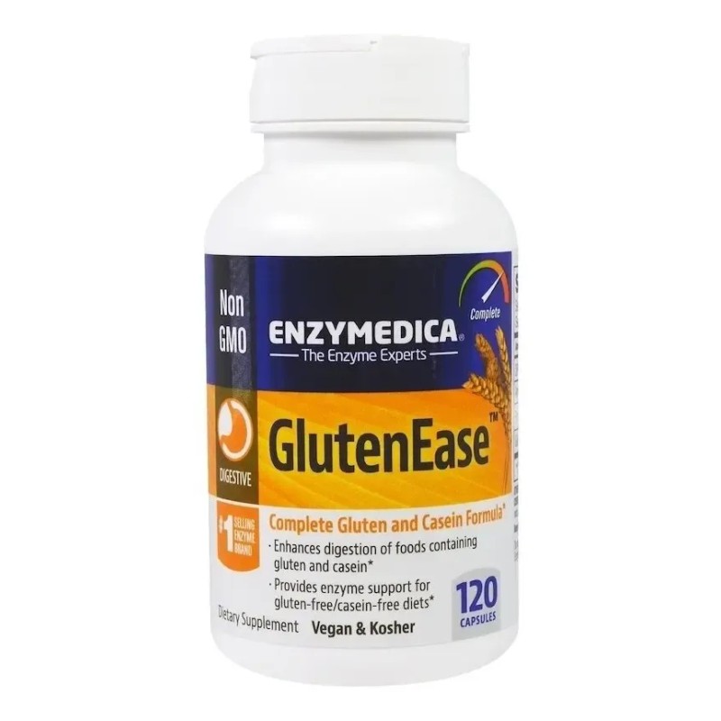 Enzimas Digestivas Cápsula Enzymedica GlutenEase 120 Unidades