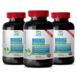 LIFE Nutrition Soil Improvement - MORINGA OLEIFERA - Healthy Cooking 3 Bottles 180 Capsules