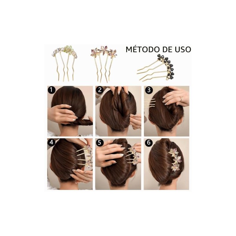 3 Piezas pasadores para cabello mujer