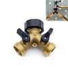 FIBOUND Brass distributor, Y connector valve, 2-way distributor, shut-off valves