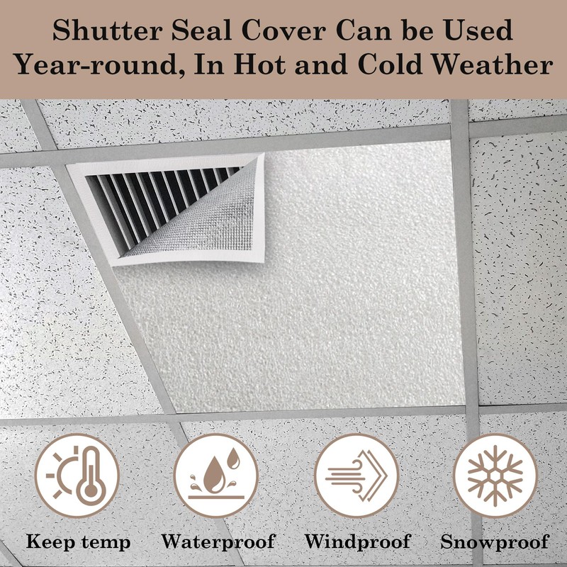 Klmnop Attic Fan Cover, Insulation Cover with Velcro Strips Fits