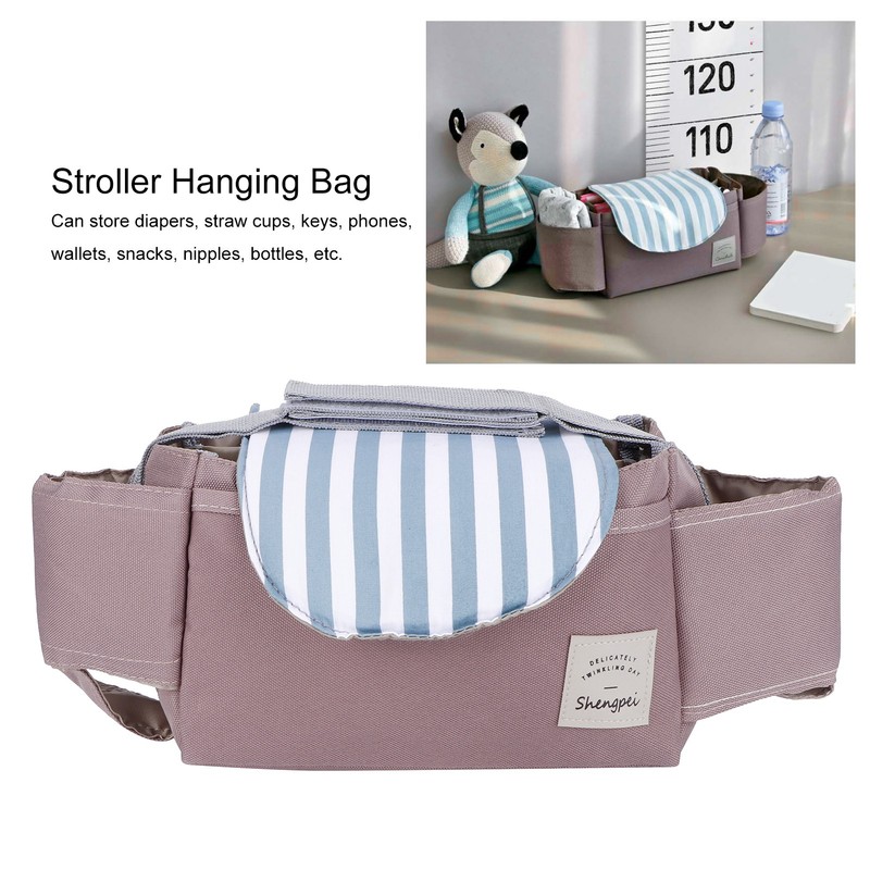 Baby Stroller Hanging Bag Organizer Universal Cup Holder Storage Bag