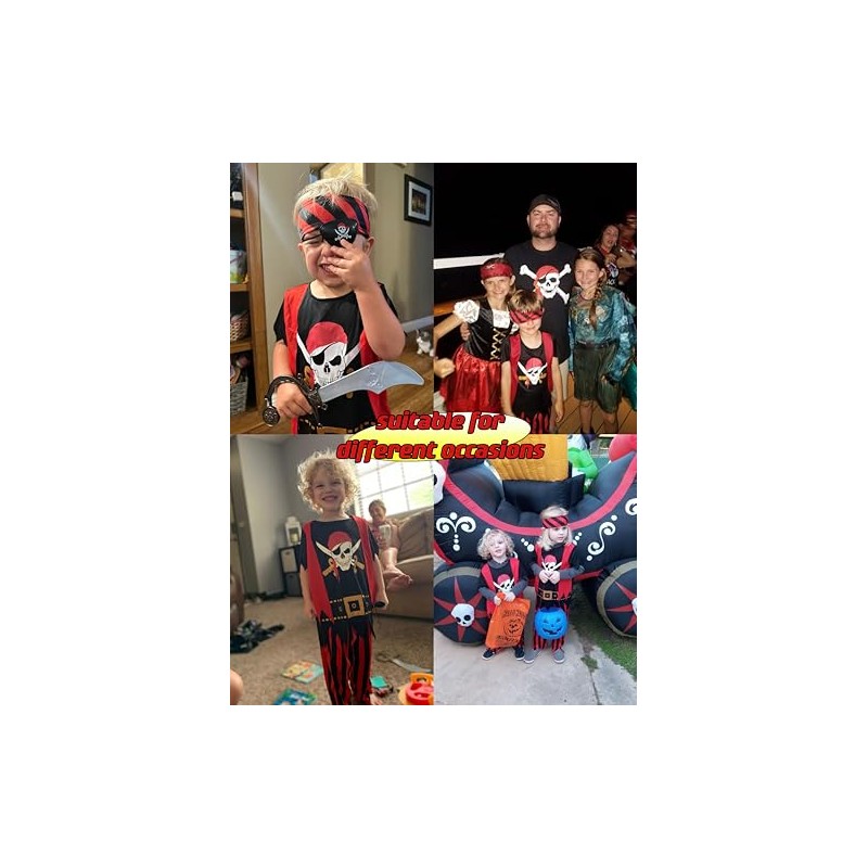 Lingway Toys Boys Girls Pirate Role Play 3pcs Set for