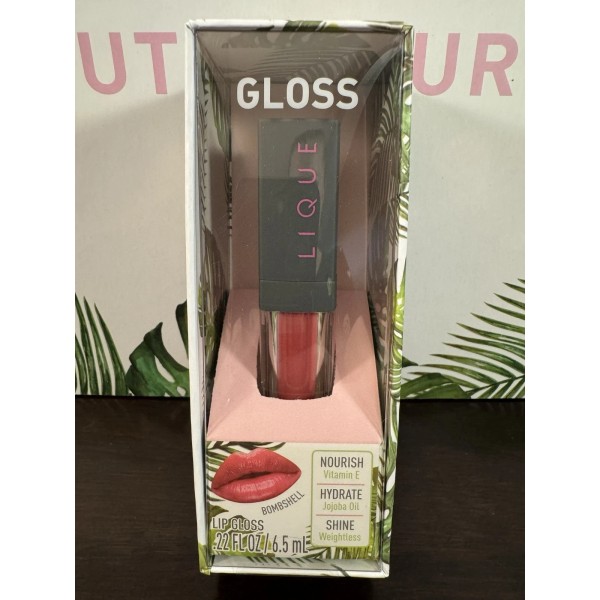 LIQUE Lip Care Lip Gloss, Bombshell color, NIB