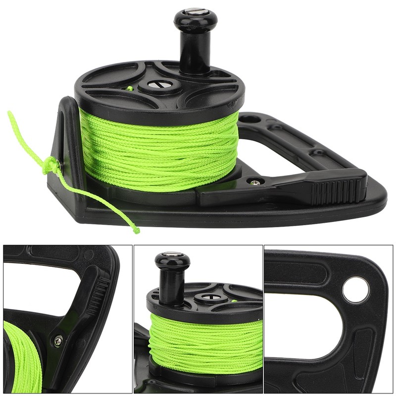 46m Handle Pulley Scuba Spool Reel Cave Wreck Diving Snorkeling