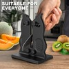 XARILK Edge Kitchen Knife Sharpener – Pull-Through Manual Sharpener with