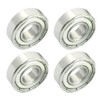 4 Pack of 698Z Deep Groove Shielded Steel Ball Bearings
