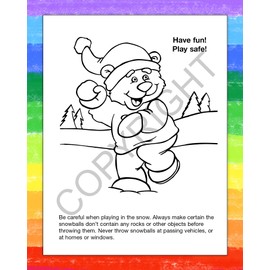ZOCO - Make Winters & Holidays Safe - Coloring Books (50 Bulk Pack, With Crayons) - Stocking Stuffers, Toys, Holiday, Christmas Party Favors, Puzzles, Word Search, Activities for Kids