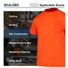 Sicalobo 2Pcs Men's High Visibility Reflective Short Sleeve Work T