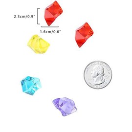 50 PCS Pirate Jewels Treasure, Acrylic Diamond Gems Jewels Childrens Crystal Acrylic Gemstones Kids Play Gems Ice Rocks Gems for Party Supplies Costume Stage Props Vase Fillers Wedding Decorations