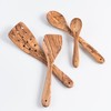 Darido Olive Wood Cooking Spoons Set of 3 with Extra