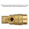 1/2" Brass Water Pressure Reducing Valve Relief Valve With Guage
