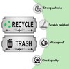Hepertise Recycle Stickers for Trash Bins - Recycle and trash