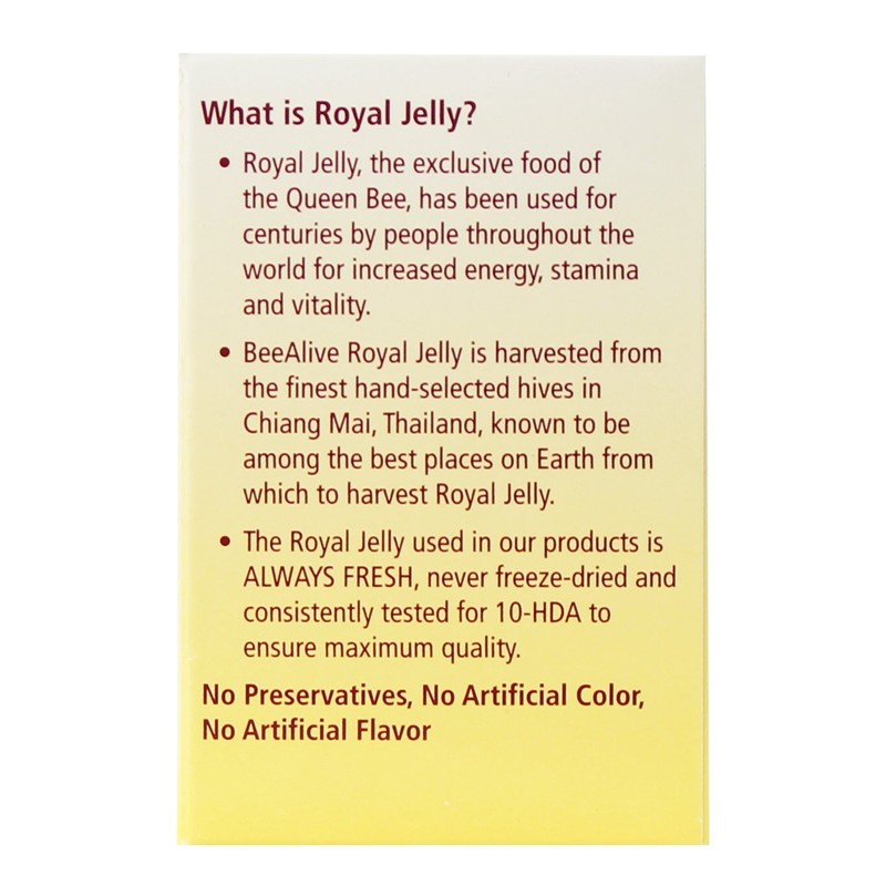 BeeAlive Royal Jelly Energy Formula Non Freeze-Dried 150mg 30 Capsules