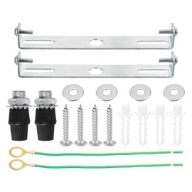 sourcing map Set of 2 Ceiling Light Plate Kit 120 x 20 x 16 mm Lighting Body Mounting Bracket for Home Office Chandelier
