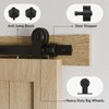 BONIKLUBA 72" Sliding Barn Door Hardware Kit,Heavy Duty Top Mount